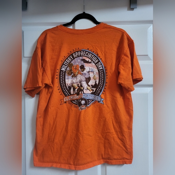 Clemson Vs Citadel Orange Graphic T-Shirt Size L - Picture 2 of 5